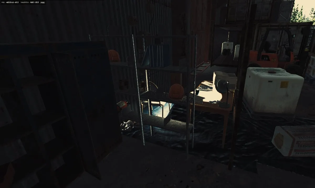 Warehouse Shelves document spawn screenshot on Customs