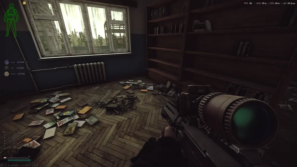 Library Floor document spawn screenshot on Customs