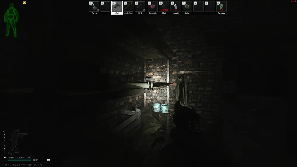 Fortress Shelf document spawn screenshot on Customs