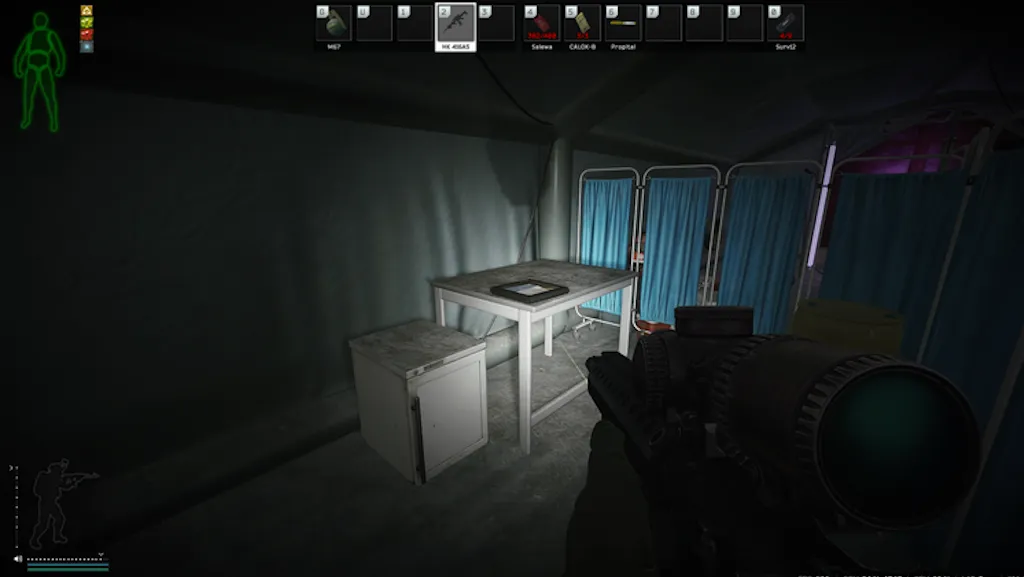 Med Tent Table document spawn screenshot on Factory