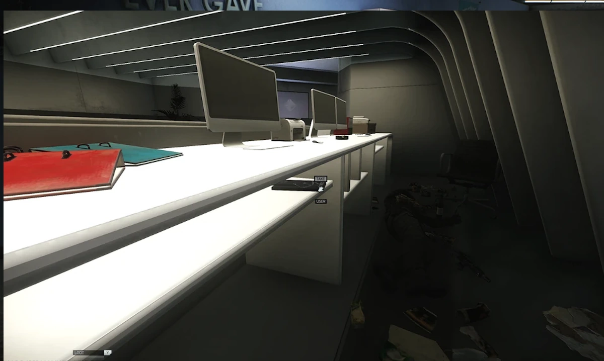 2nd Floor Reception document spawn screenshot on Ground Zero