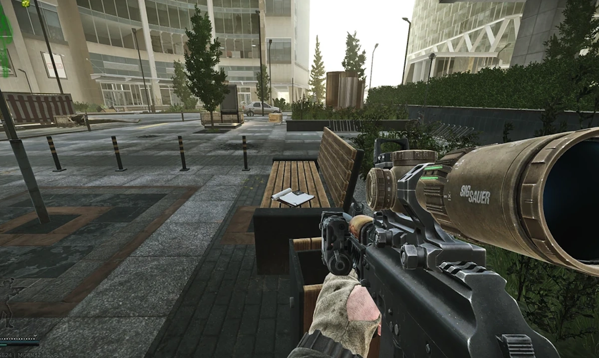 Bench document spawn screenshot on Ground Zero