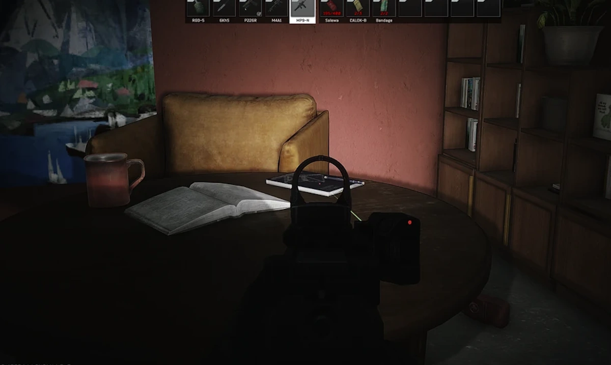 Cafe Coffee Table document spawn screenshot on Ground Zero