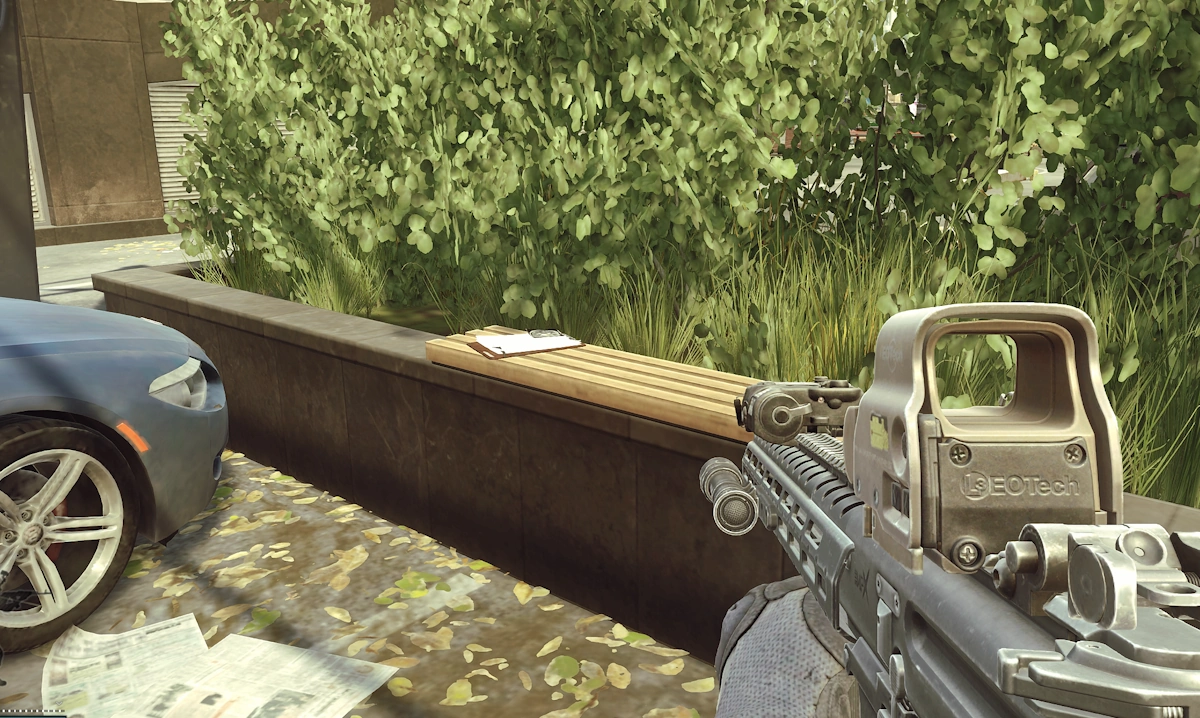 Emercom Lot Bench document spawn screenshot on Ground Zero