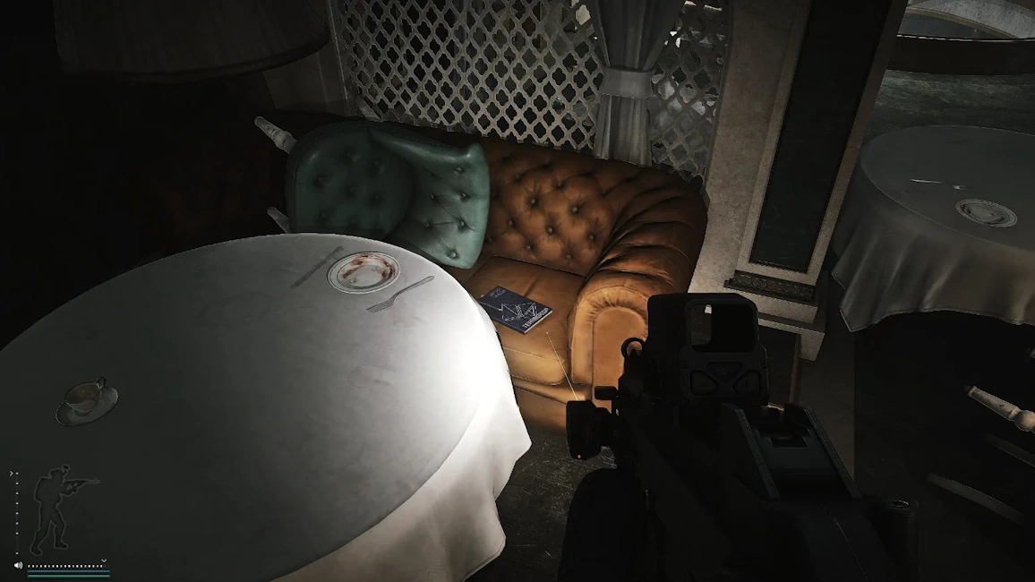 Restaurant Sofa document spawn screenshot on Ground Zero