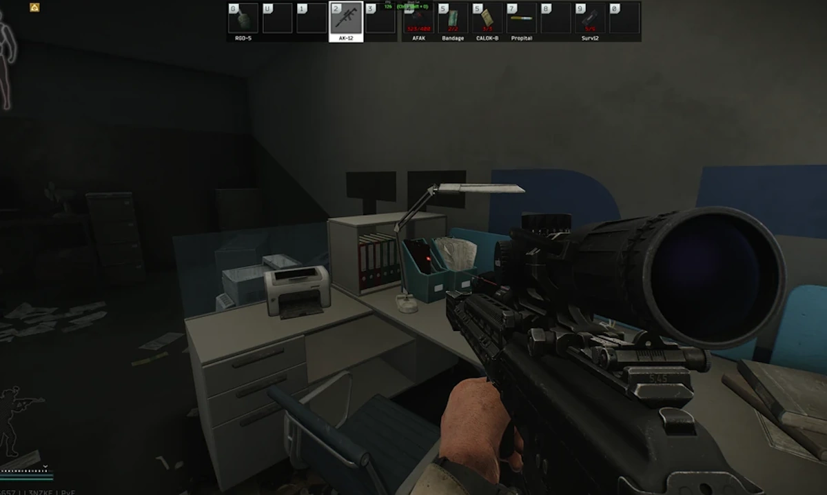 Science Office Desk 4 document spawn screenshot on Ground Zero