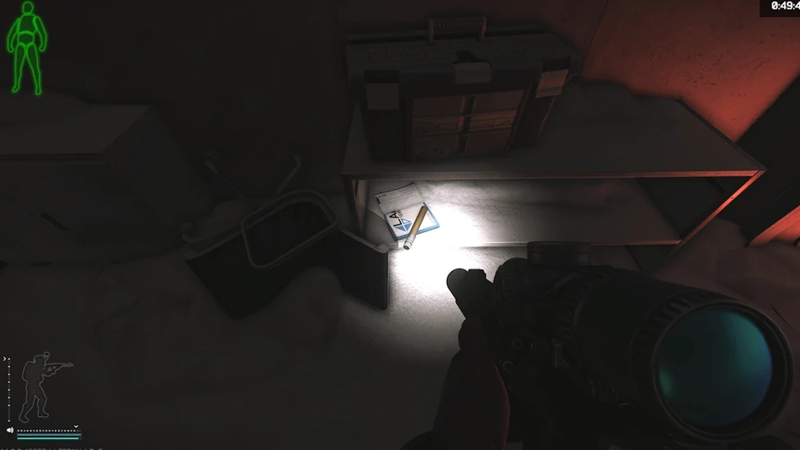 Green Flare document spawn screenshot on Icebreaker