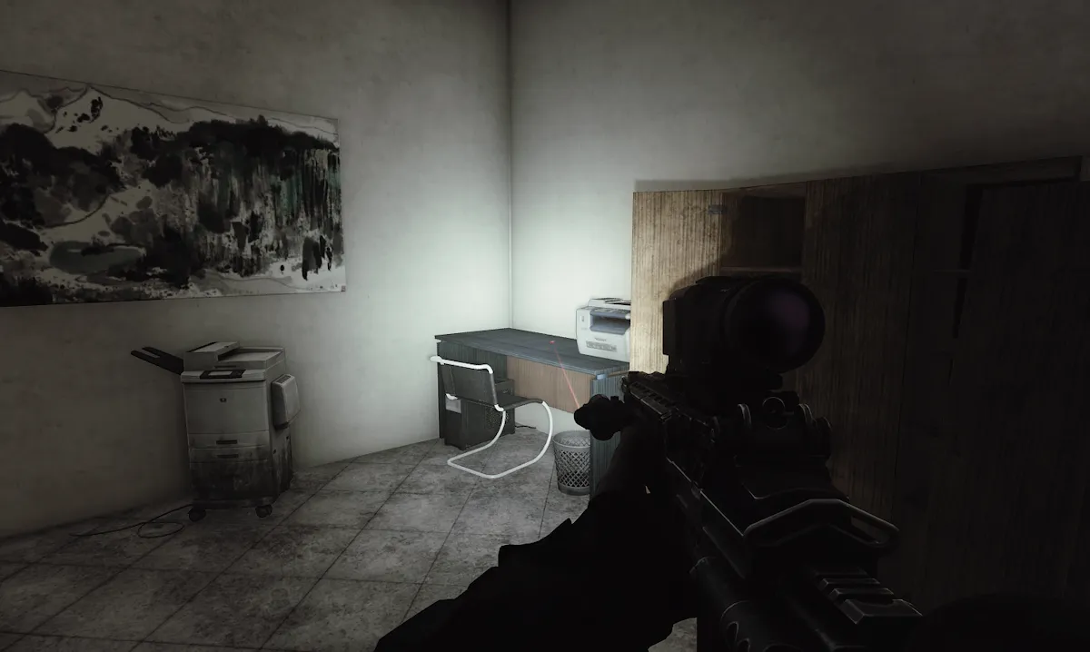 Goshan Office Desk document spawn screenshot on Interchange