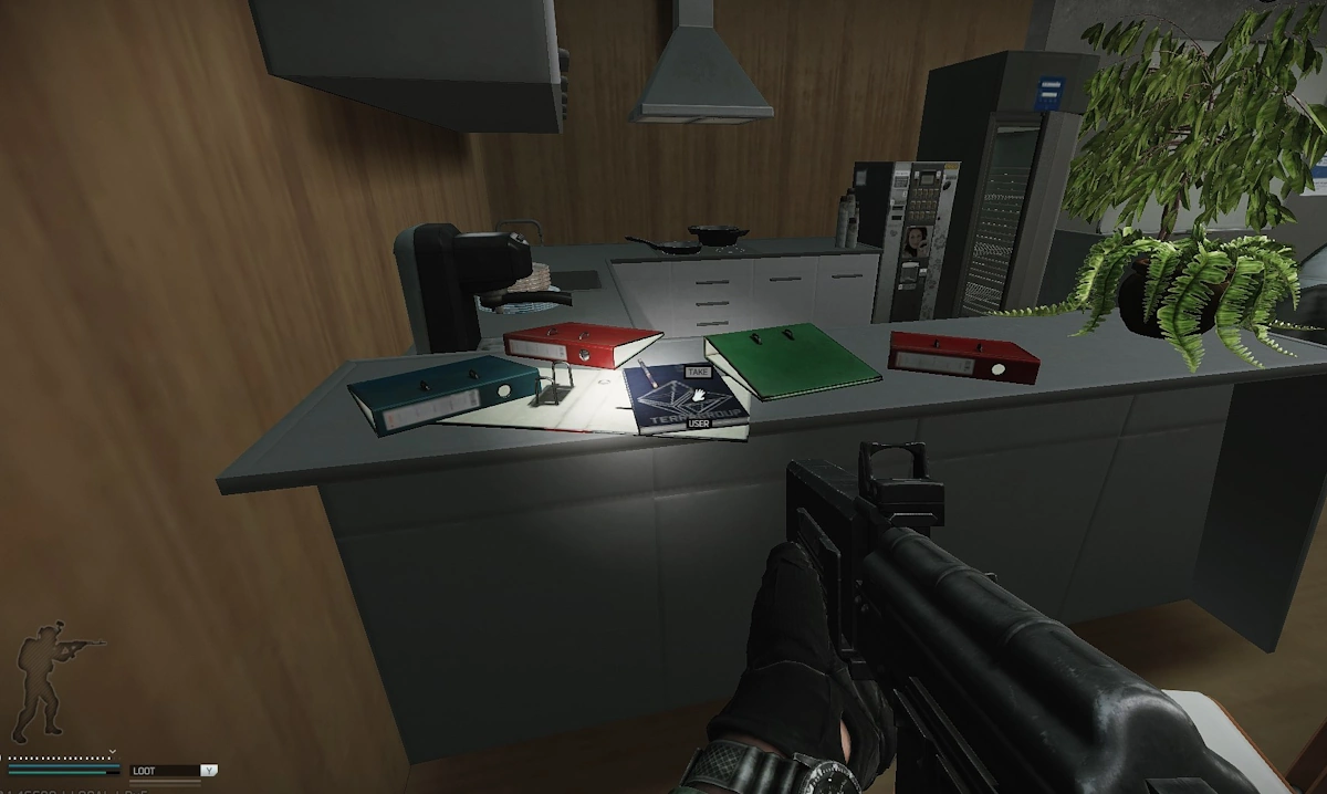 Kitchen Counter document spawn screenshot on The Lab