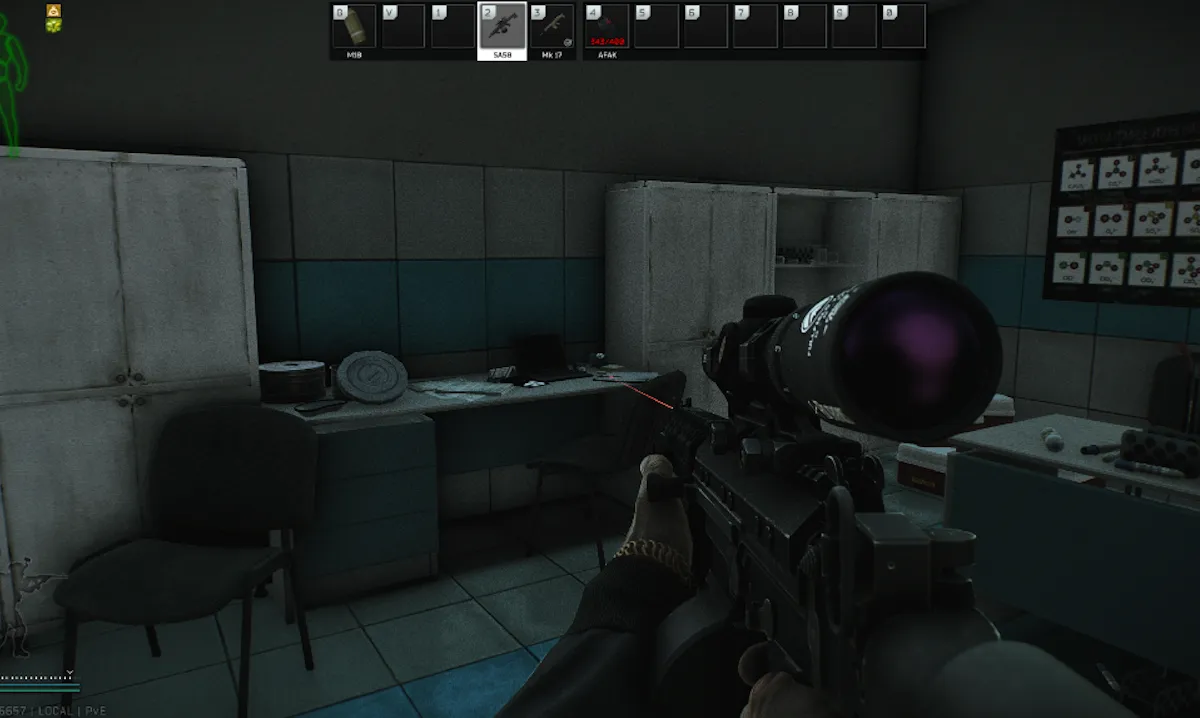 Medical Desk document spawn screenshot on The Lab