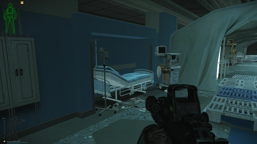 Hallway Medical Bed document spawn screenshot on The Lab