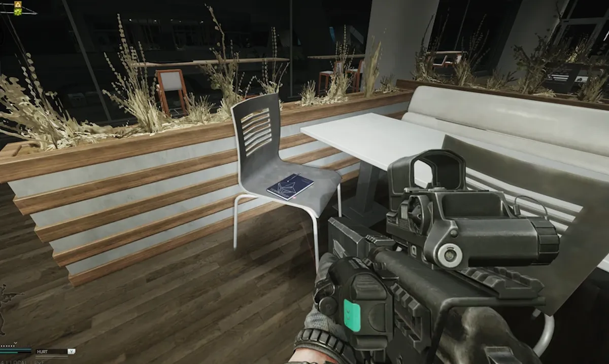 Cafeteria Chair document spawn screenshot on The Lab