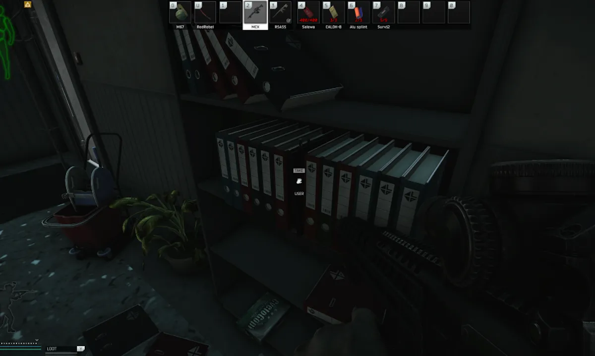 Hangar Gate Control Shelf document spawn screenshot on The Lab