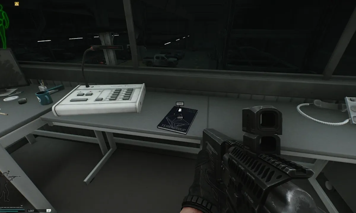 Garage Gate Control document spawn screenshot on The Lab