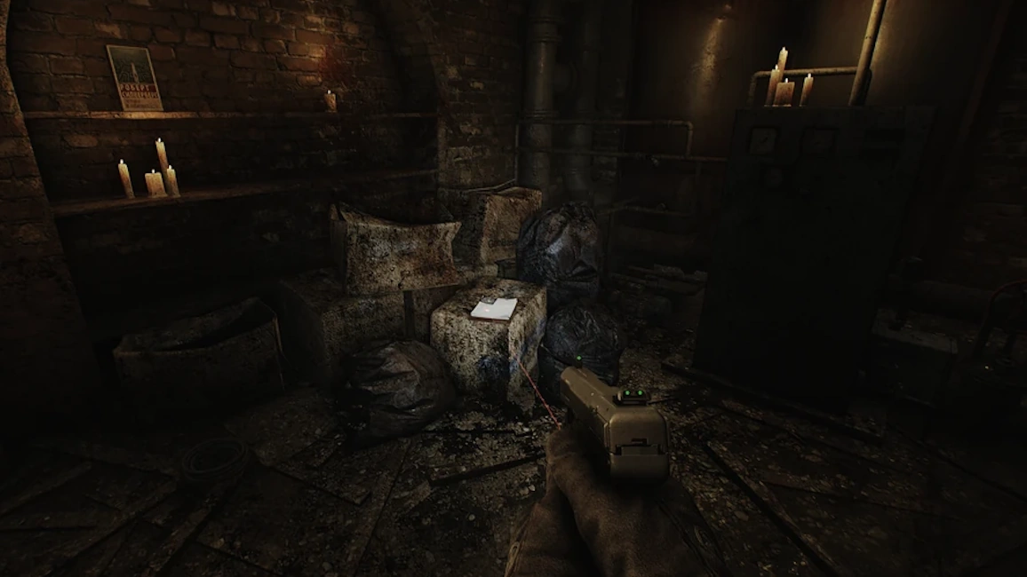 Burnt Boxes document spawn screenshot on The Labyrinth