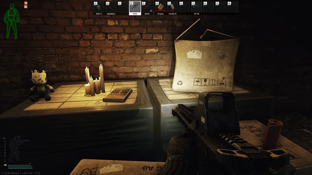 Corpse Key Crate document spawn screenshot on The Labyrinth