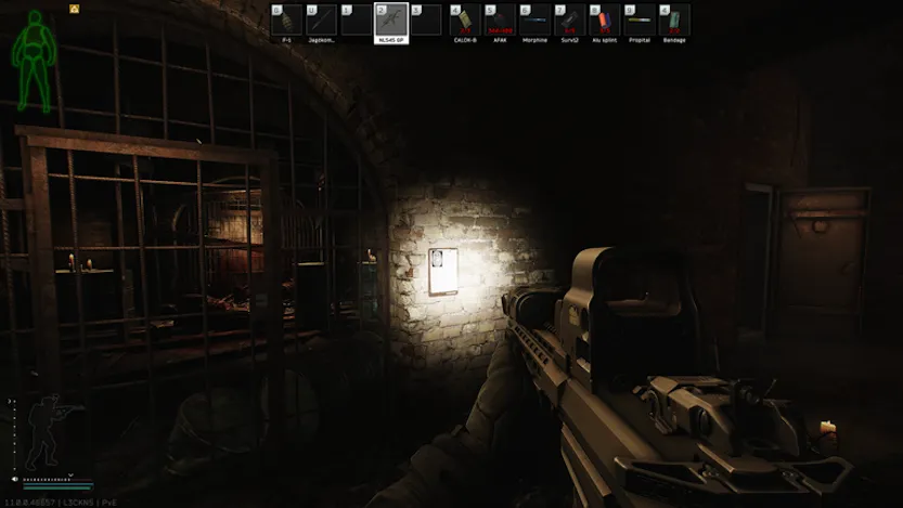 Corpse Entry Wall document spawn screenshot on The Labyrinth