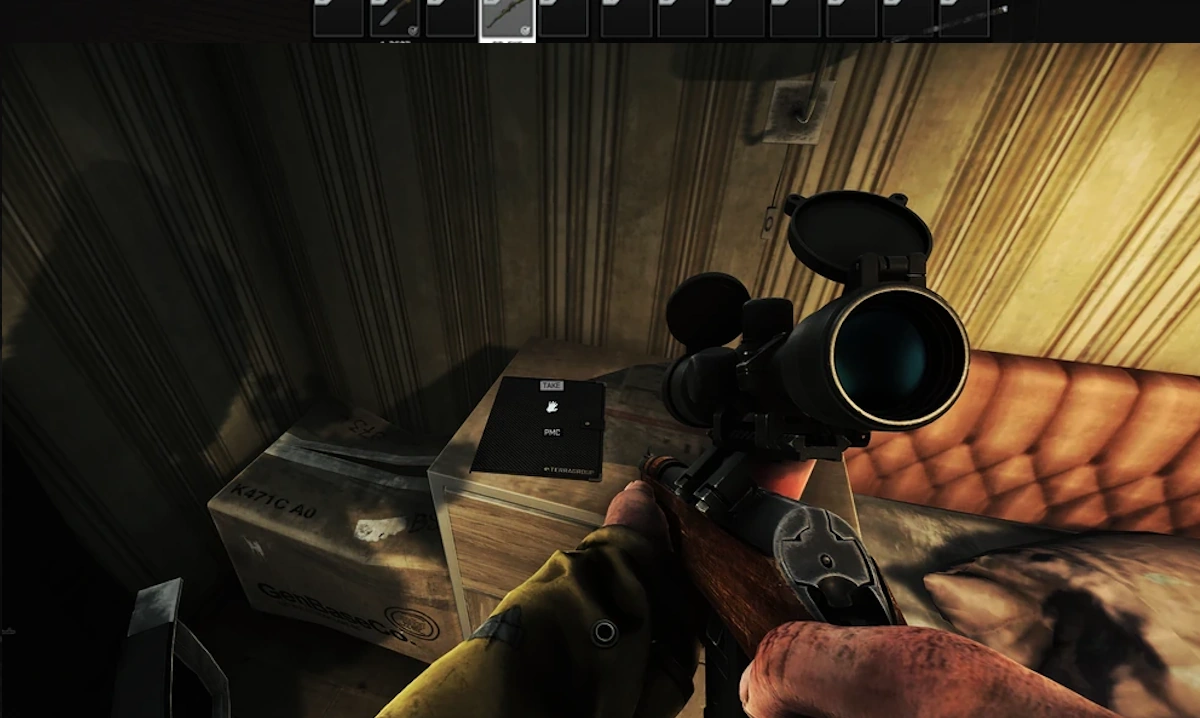 Scav Village Bedroom document spawn screenshot on Lighthouse