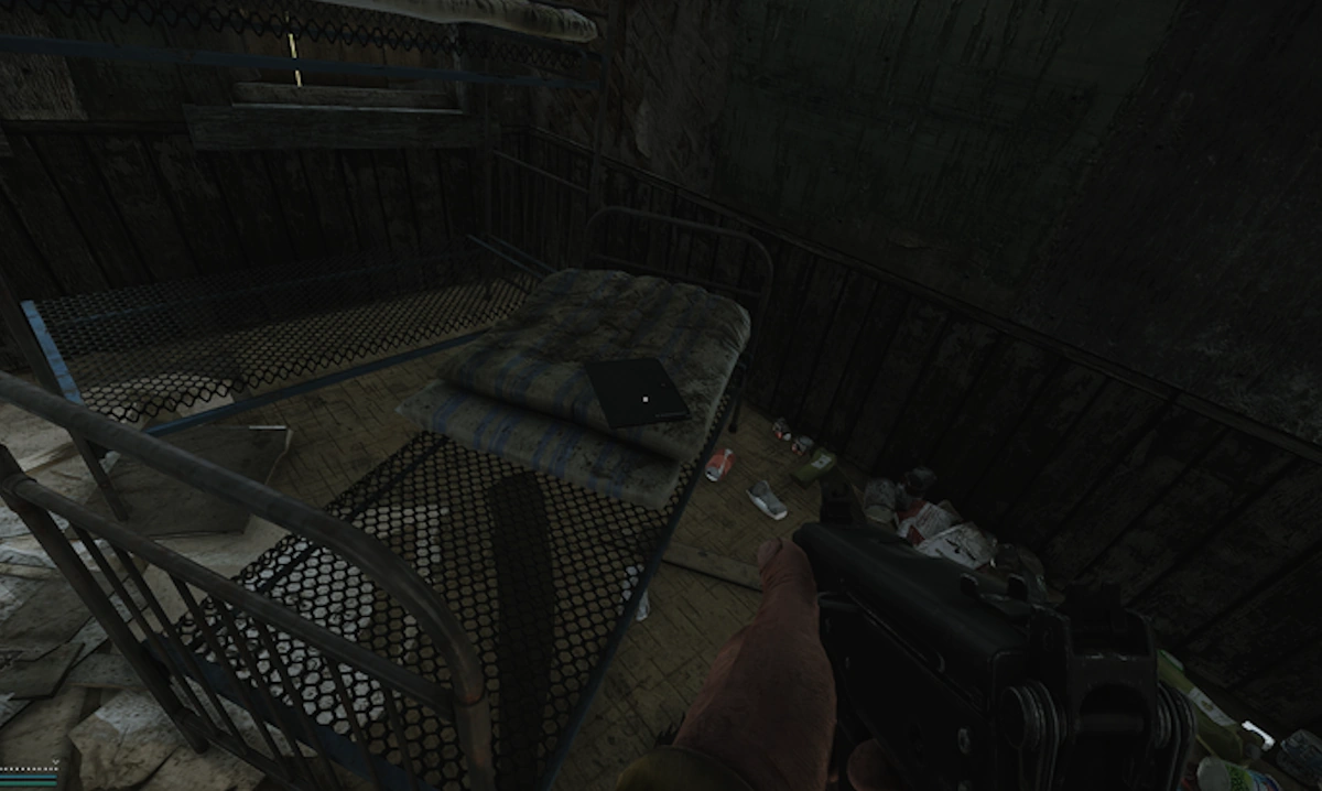 Sunken Building Bed document spawn screenshot on Lighthouse
