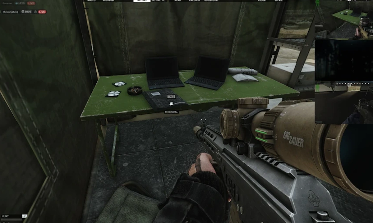 Water basin Tent 2 document spawn screenshot on Lighthouse