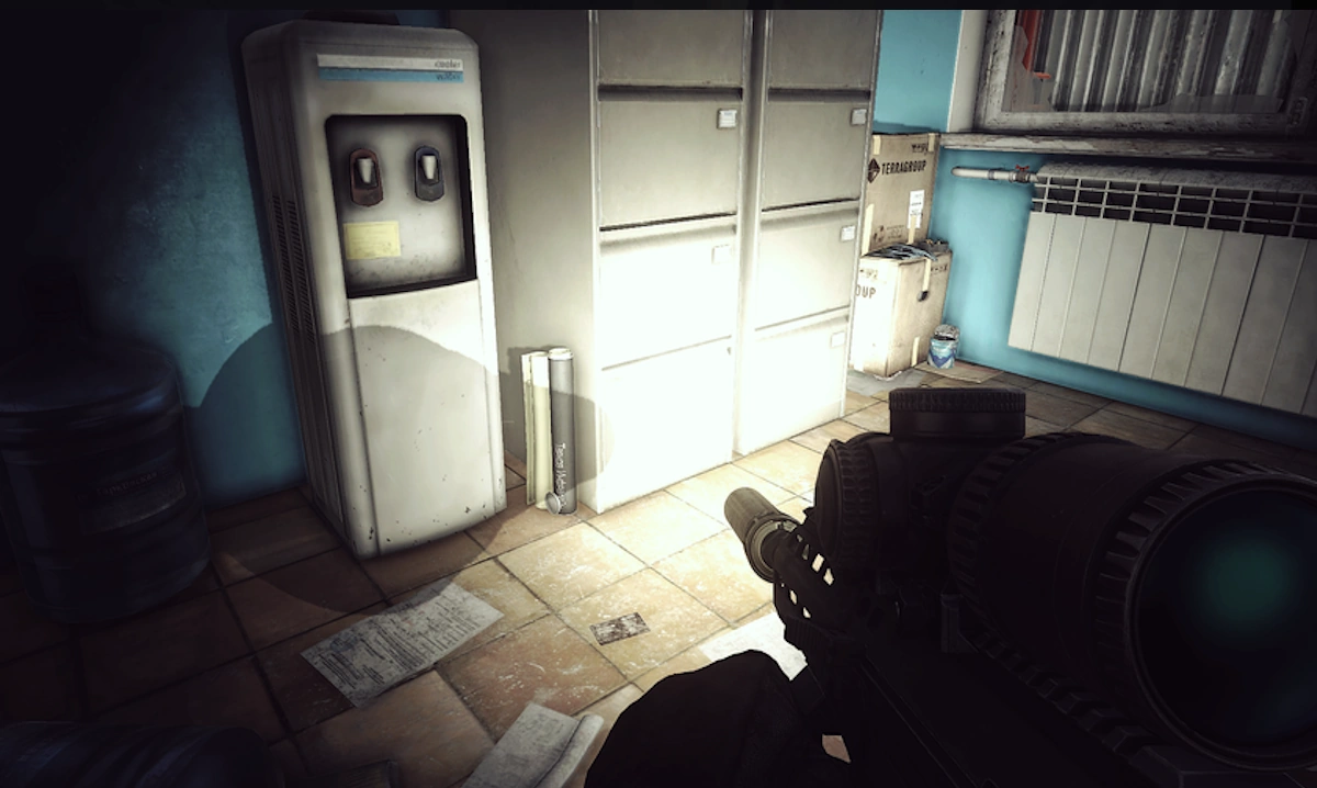 RB-RLSA Water Cooler document spawn screenshot on Reserve