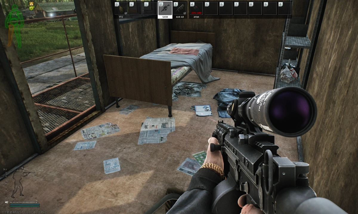 Car Extract Bunk 2 document spawn screenshot on Shoreline