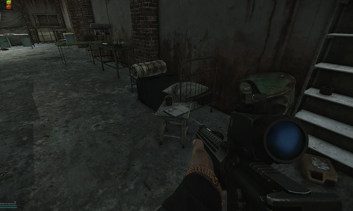 Smugglers Camp Stool document spawn screenshot on Shoreline
