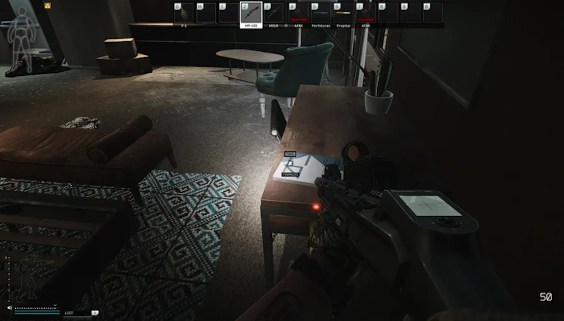 Pinewood Hotel 212 document spawn screenshot on Streets of Tarkov