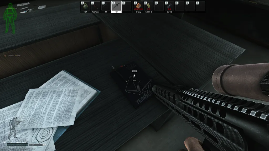 Financial Institution Meeting Room document spawn screenshot on Streets of Tarkov