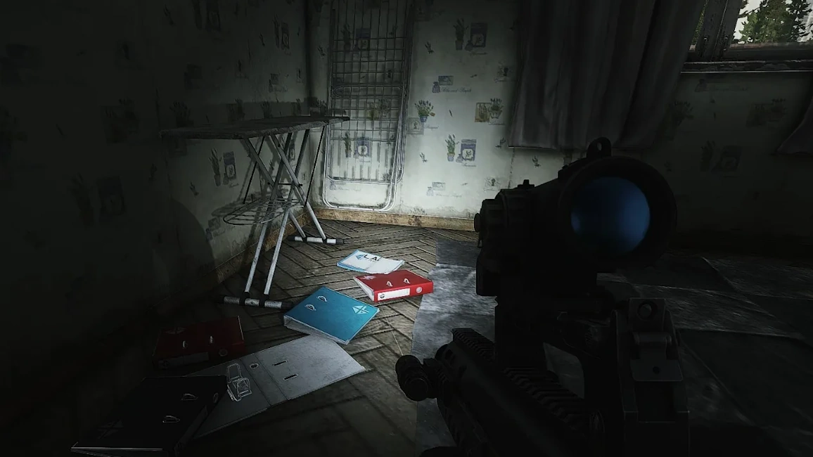 Scav Village Ironing Board document spawn screenshot on Woods