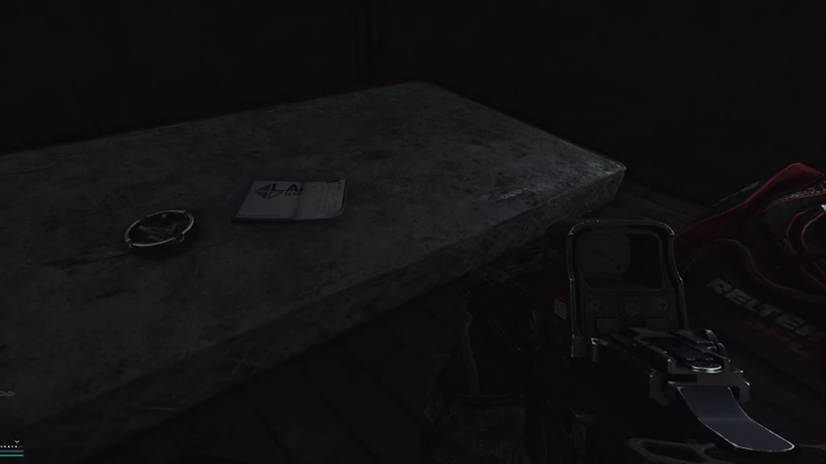 Scav Village Mattress document spawn screenshot on Woods