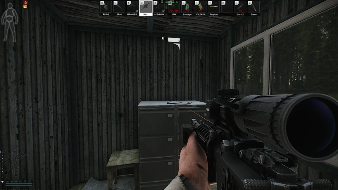 USEC Checkpoint document spawn screenshot on Woods